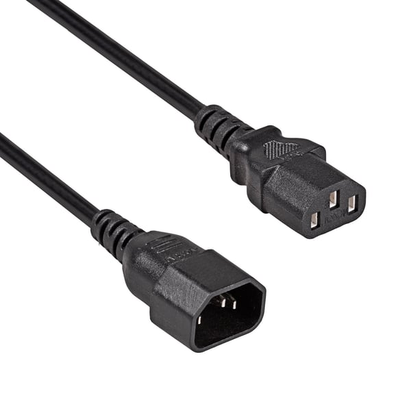 Miniatyrbillede 1 af 2: Akyga AK-PC-07C el-ledning Sort 3 m IEC C14 IEC C13
