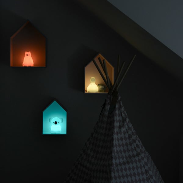 Miniatyrbillede 3 af 9: KIDYWOLF KIDYNIGHT natlys til baby Fritstående Hvid LED