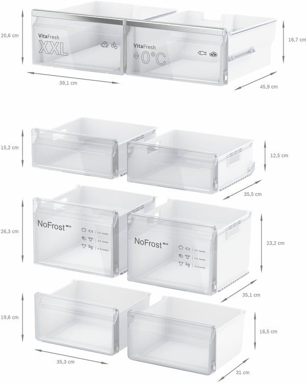 Bosch Serie 4 KFN96APEA side-by-side køle-fryseskab Fritstående 605 L Rustfrit stål