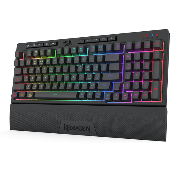 Miniatyrbillede 6 af 9: REDRAGON K515RGB-PRO tastatur USB + RF Wireless + Bluetooth Sort