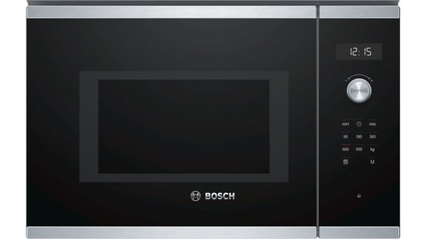 Bosch Serie 6 BFL554MS0 mikrobølgeovn Sort, Rustfrit stål Solo mikroovn Indbygget 25 L 900 W