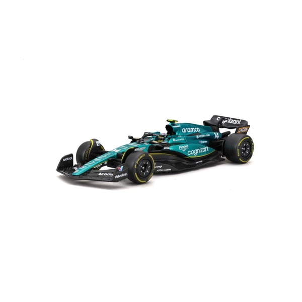 Pikkukuva 1 / 9: BBURAGO Aston Martin F1 1:43 Alonso 23 Urheiluauton pienoismalli Esikoottu