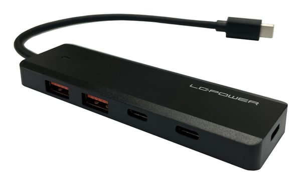 LC-Power LC-HUB-U3-4-C keskitin USB 3.2 Gen 2 (3.1 Gen 2) Type-A 10000 Mbit/s Musta