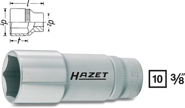 HAZET 880LG-15 boremaskine adapter til bit 1 stk