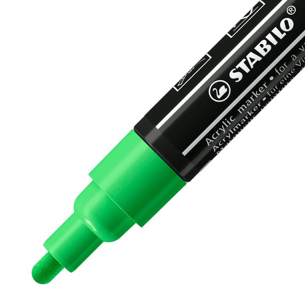 Miniatyrbild 4 av 9: STABILO FREE Acrylic märkpennor 1 styck Rund spets Grön