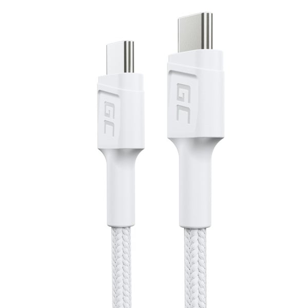 Green Cell GC PowerStream USB-kabel USB 3.2 Gen 1 (3.1 Gen 1) 0,3 m USB C 0,48 Gbit/sek. 60 W Hvid