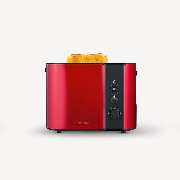 Miniatyrbillede 6 af 7: Severin AT 2217 brødrister 2 skive(r) 800 W Metallic, Rød