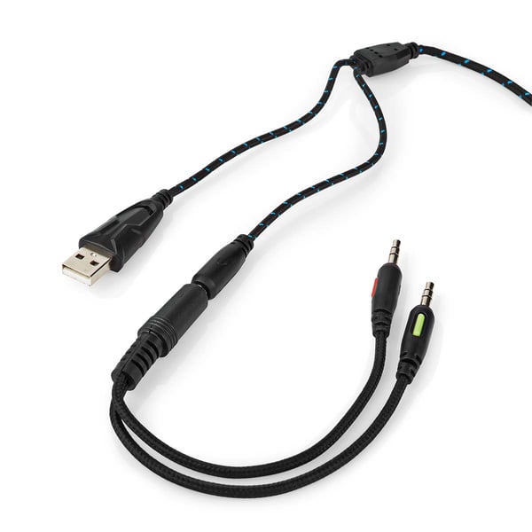 Nedis GHST250BK kuulokkeet ja kuulokemikrofoni Langallinen Pääpanta Pelaaminen USB A-tyyppi Musta
