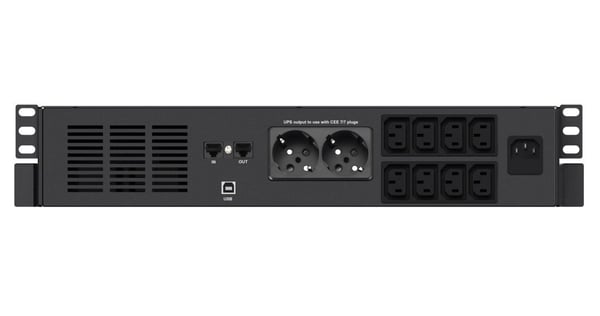 Miniatyrbillede 3 af 4: Infosec X4 1000 RM Plus UPS-enhed Interaktivt indgangsstik 1 kVA 600 W 10 AC stikkontakt(er)