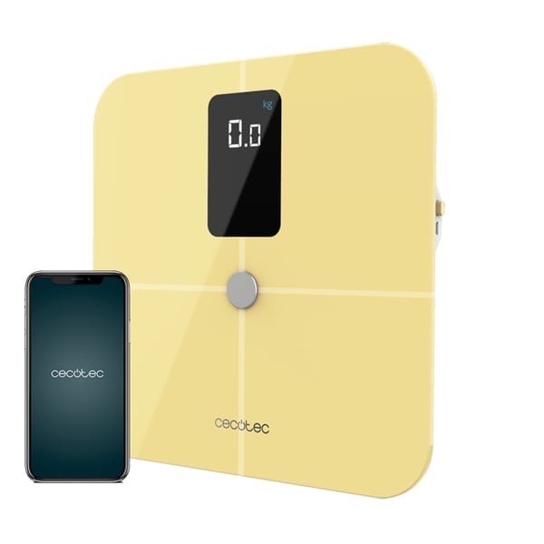Cecotec Surface Precision 10400 Smart Healthy Vision Rektangel Gul Elektronisk personvåg