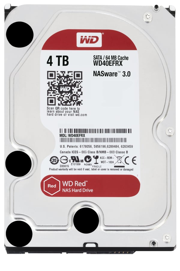 Miniatyrbild 2 av 14: Western Digital Red interna hårddiskar 4 TB 5400 RPM 64 MB 3.5" Serial ATA III