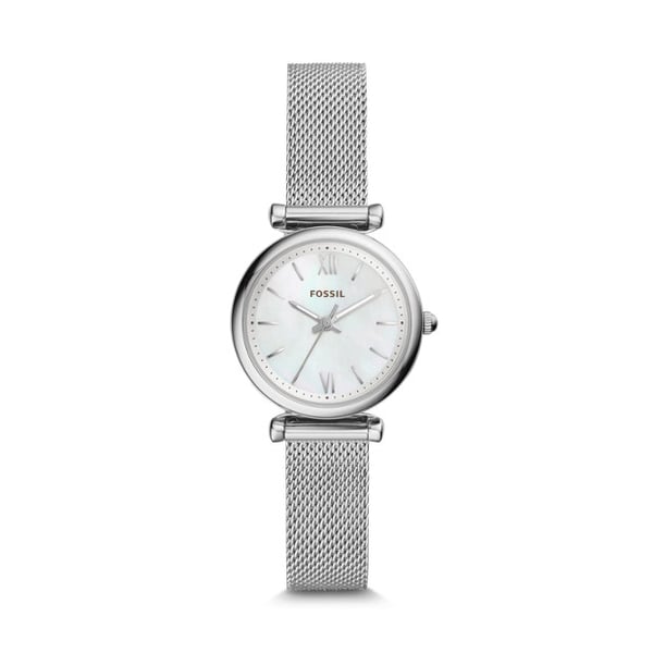 Fossil ES4432 Armbåndsur Hunstik Kvarts Sølv, Hvid