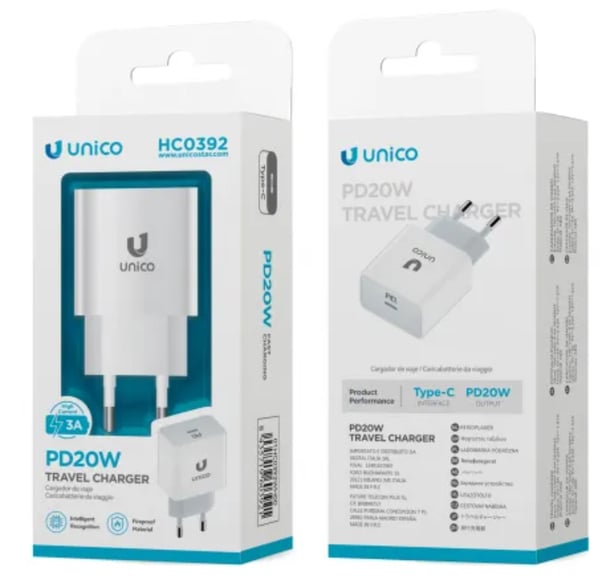 UNICO HC0392 mobilladdare Mobiltelefon, Universal Vit AC inomhus