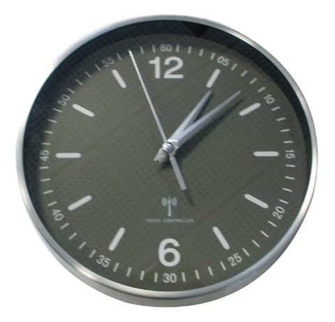 TFA-Dostmann 60.3503 vägg- och bordsklocka Aluminium, Svart