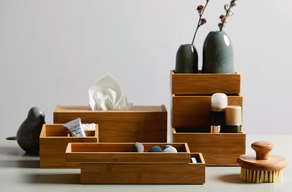 Miniatyrbillede 6 af 8: WENKO 23917100 opbevaringskasse Opbevaringsboks Rektangulær Bamboo