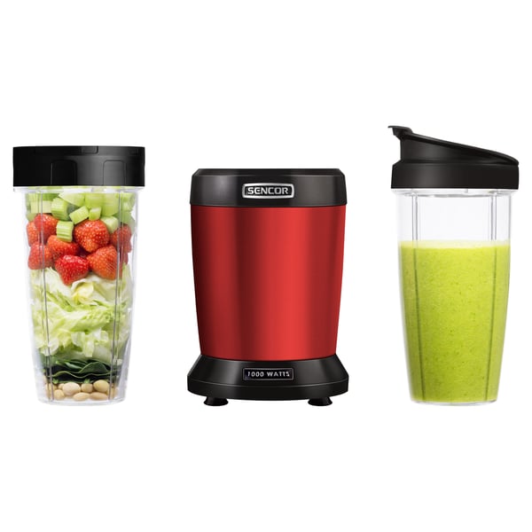 Miniatyrbild 8 av 18: Sencor SNB 4301RD mixer 1 l Sportmixer 1000 W Röd