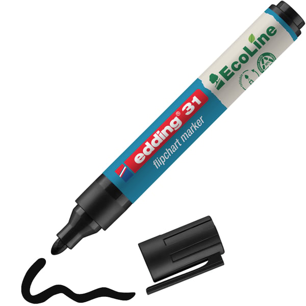 Edding 31 EcoLine märkpennor 1 styck Rund spets Svart