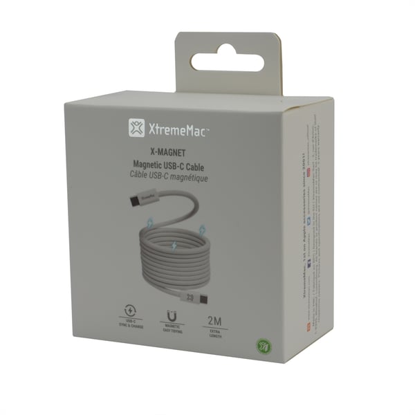 MCL XtremeMac-Magnetic USB Type C Cable 2M Vit