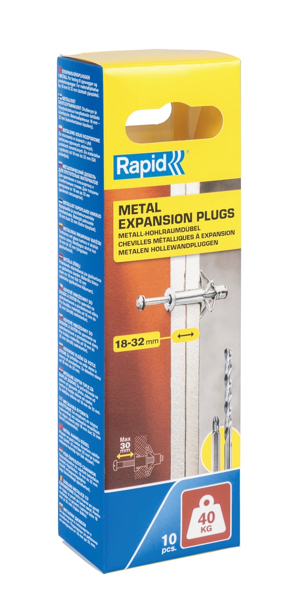 Rapid 5001551 ruuviankkuri ja seinätulppa 10 kpl Muuriankkuri 65 mm