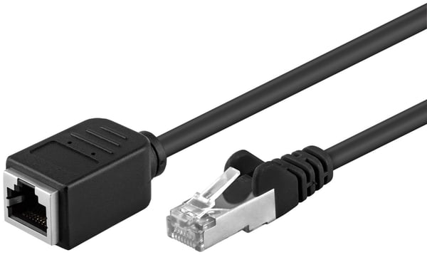 Miniatyrbillede 1 af 2: Goobay 73386 netværkskabel Sort 0,5 m Cat5e F/UTP (FTP) Rund