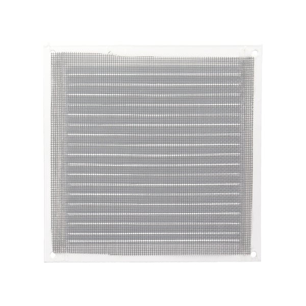 Wolfpack Rejilla Ventilación Aluminio Con Mosquitera Atornillable 175 x 175 mm. Color Blanco
