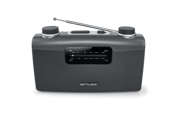 Muse M-058 R Bärbar Analog Svart, Grå