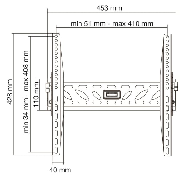 Munari SP 364 152,4 cm (60") Sort