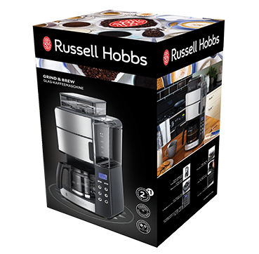 Russell Hobbs Grind and Brew Glass Carafe Fuld-auto Filter kaffemaskine 1,25 L