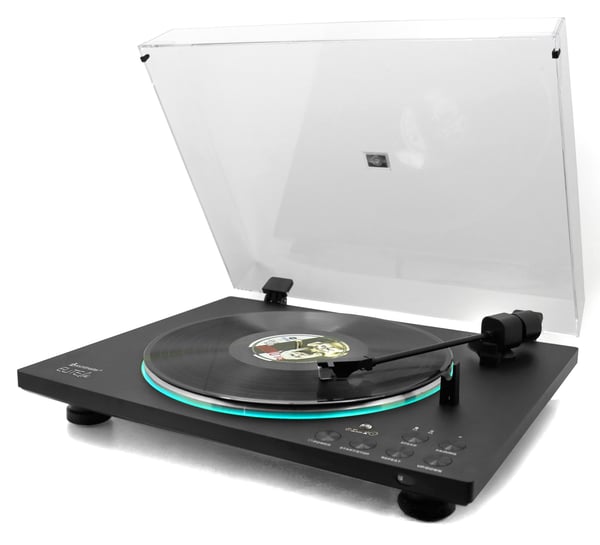 Miniatyrbild 4 av 6: Soundmaster PL860SW grammofoner Remdriven skivtallrik Svart, Transparent Helautomatisk