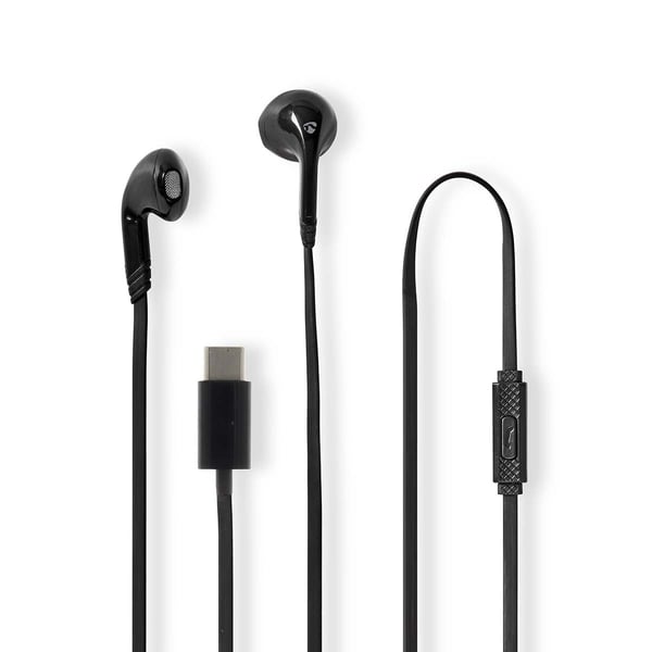Nedis HPWD4024BK hörlur och headset Kabel I öra Samtal/musik/sport/vardag USB Type-C Svart