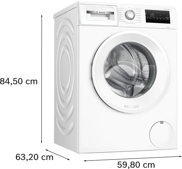 Miniatyrbillede 7 af 10: Bosch Serie 4 WAN2829E vaskemaskine Front-læsning 8 kg 1400 rpm Hvid