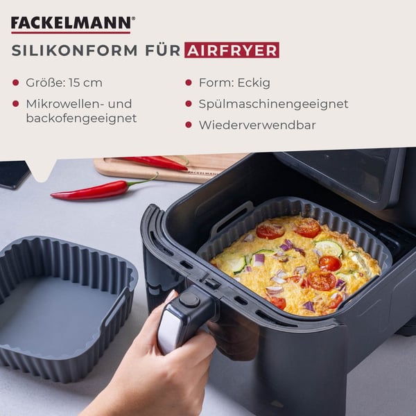 Fackelmann 45104 leivinpelti ja -paperi Air fryer Neliö Silikoni