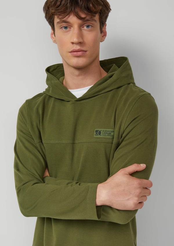 s.Oliver 2172362.7983.3XL skjorta och topp T-tröja Rund ringning Långärmad Bomull