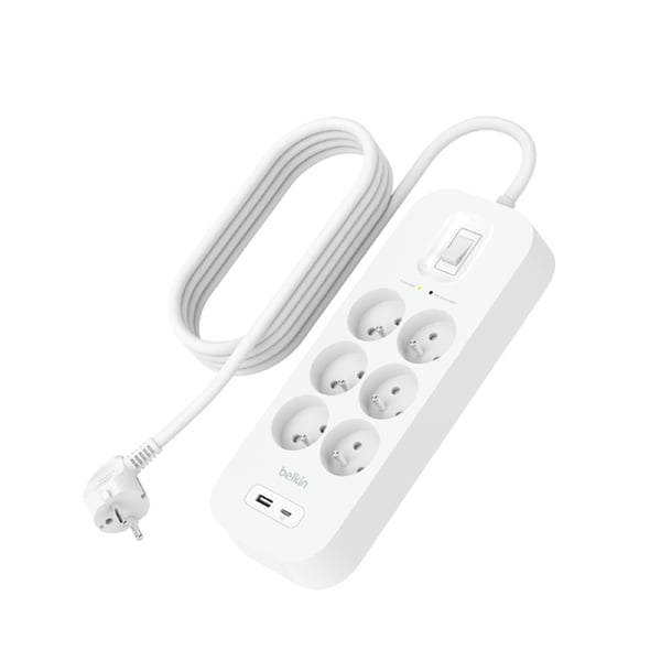 Pikkukuva 4 / 5: Belkin Connect Valkoinen 6 AC-pistorasia(a) 2 m