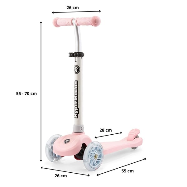 Miniatyrbild 6 av 12: HyperMotion TRINGO Barn Klassisk sparkcykel Rosa, Vit