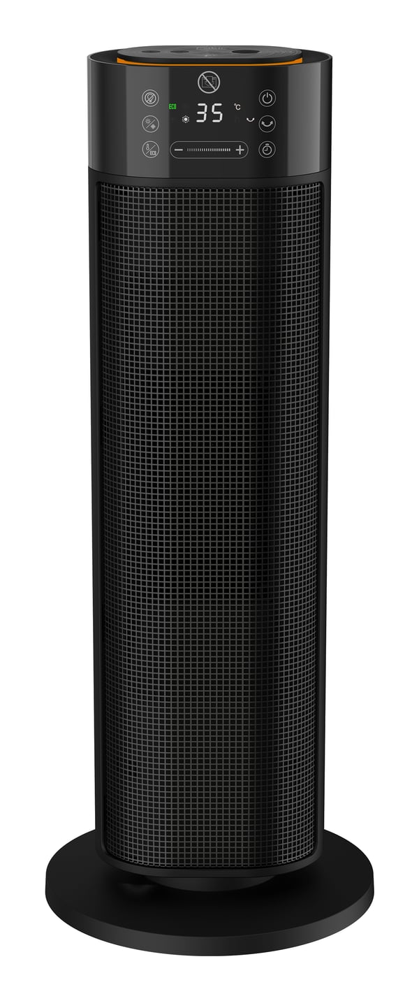 Fakir HT 1000 inomhus Svart 2000 W Elektrisk värmefläkt