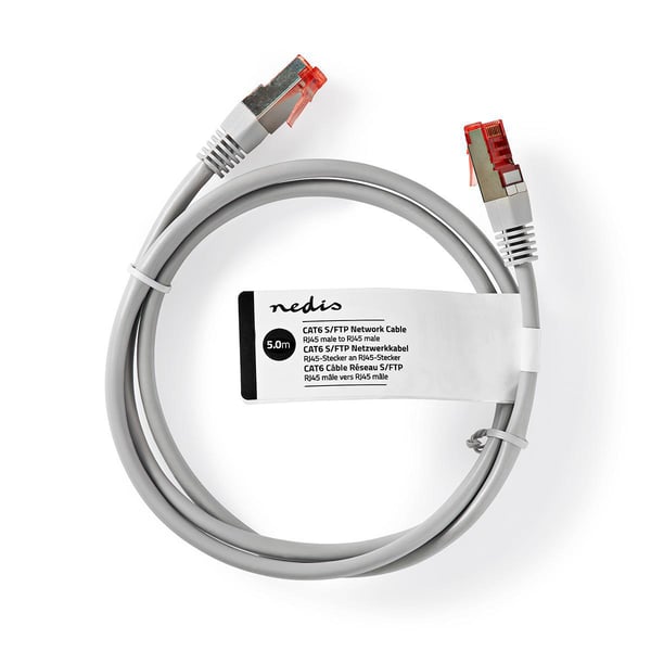 Nedis CCGT85221GY50 netværkskabel Grå 5 m Cat6 S/FTP (S-STP)