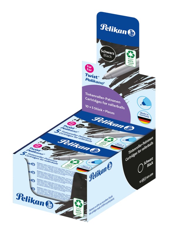 Miniatyrbillede 2 af 2: Pelikan 824699 genopfyldelig pen Sort 5 stk