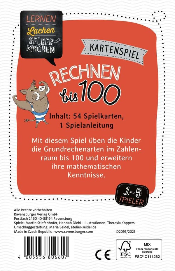 Ravensburger 80660 lautapeli Korttipeli Oppiminen