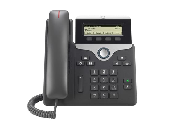 Cisco 7811 IP-telefon Sort, Sølv 1 Linier LED