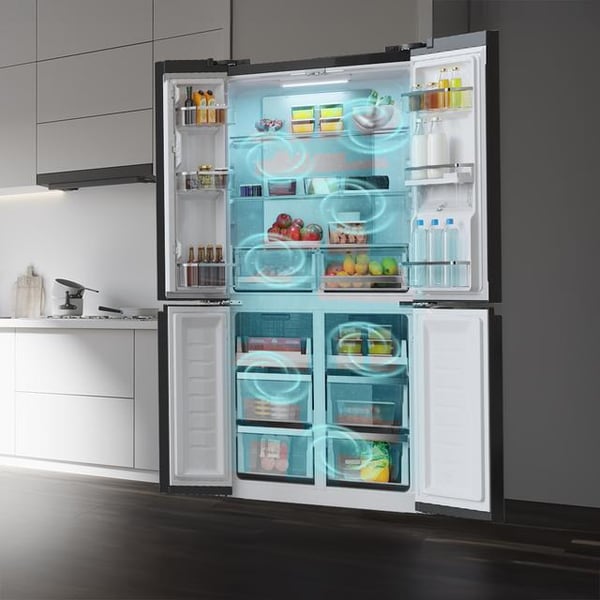 Cecotec Bolero CoolMarket 4D 564 side-by-side køle-fryseskab Fritstående 563 L Sort