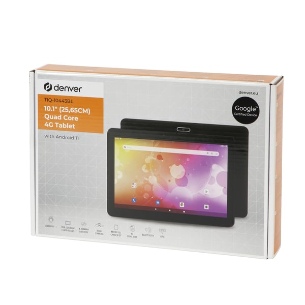 Miniatyrbild 2 av 3: Denver TIQ-10443BL datorplattor 4G Spreadtrum 16 GB 25,6 cm (10.1") 2 GB Wi-Fi 4 (802.11n) Android 11 Svart