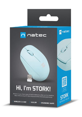 NATEC STORK hiiri Koti Molempikätinen Bluetooth + USB Type-A Optinen 1600 DPI
