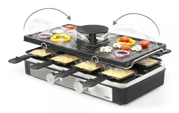 Miniatyrbillede 4 af 6: Livoo DOC372N raclette grill 8 person(er) 1400 W Grå