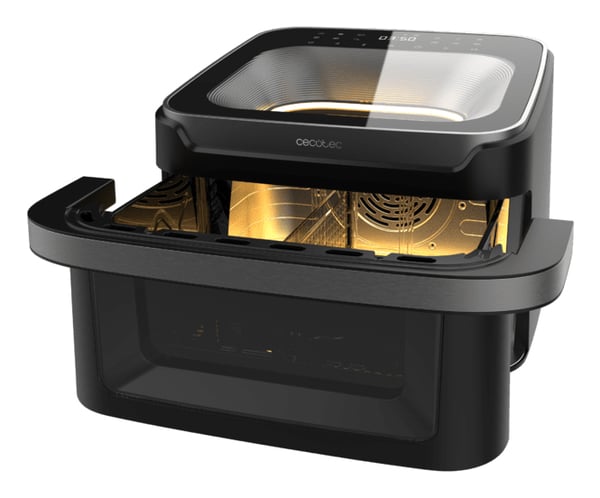 Miniatyrbild 8 av 12: Cecotec Cecofry Advance 10000 Full Vision Dubbel 10 l Fristående 2200 W Varmluftsfritös Svart