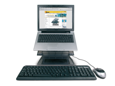 Miniatyrbild 4 av 10: Hamlet XTMS100KM Tiramisù Notebook stand with keyboard and mouse Svart