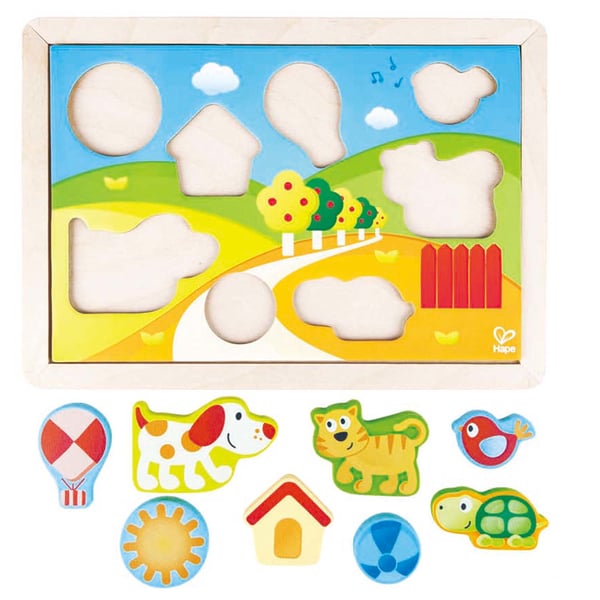 Hape E1601 puslespil Glidende puslespil 12 stk Dyr