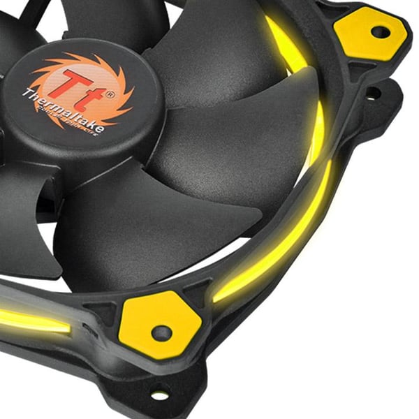 Thermaltake Riing 14 Computerkabinet Ventilator 14 cm Sort, Gul