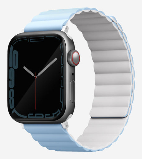 Uniq Revix Armband för Apple Watch 1/2/3/4/5/6/7/8/SE/SE2/Ultra 42/44/45/49 mm – Vit och Blå
