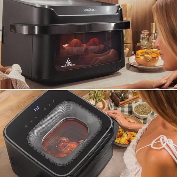 Cecotec Cecofry Advance 10000 Full Vision Dubbel 10 l Fristående 2200 W Varmluftsfritös Svart